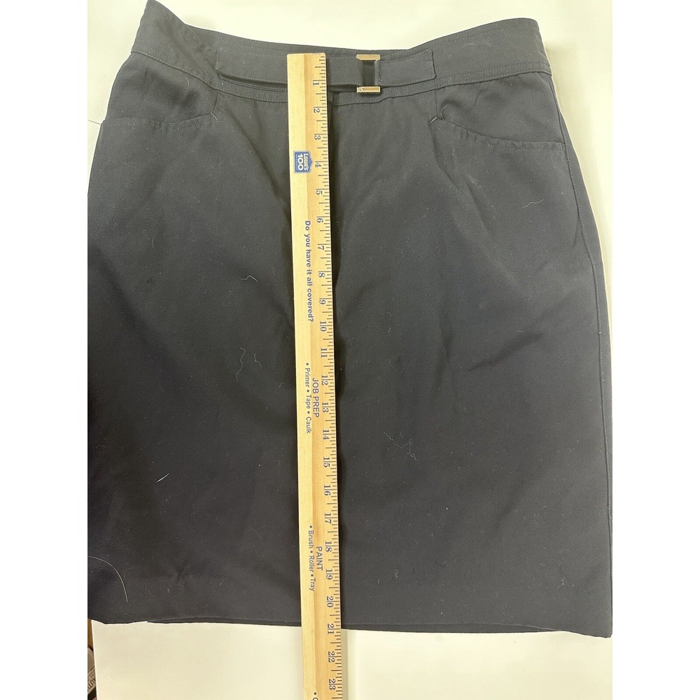 Calvin‎ Klein Women's Navy Blue Wool Blend Sheath Career Skirt Size 12 - Picture 8 of 9